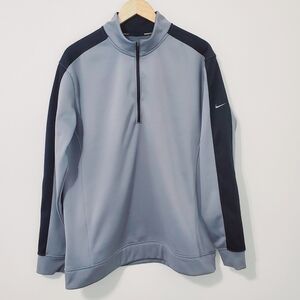 Nike Golf Tour Performance Therma Fit Quarter Zip Pullover Gray Mens Large